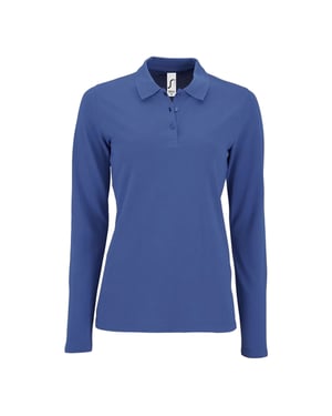 SOLS Dames/Dames Perfect Pique Poloshirt met Lange Mouwen (Koningsblauw)
