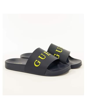 Guess herensandalen met reliëflogo