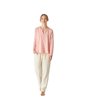 JJBEP0501 Bedrukte pyjama met lange mouwen voor dames