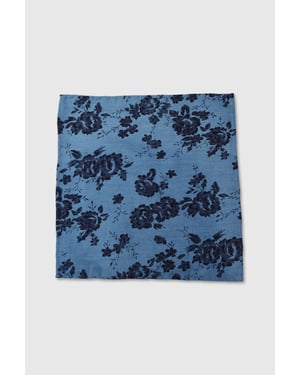 Butternut Blue Floral Pocket Square