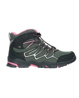 Mountain Warehouse Softshell waterdichte wandelschoenen voor kinderen/Kinderen (Donkere Khaki)