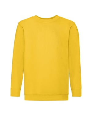 Fruit Of The Loom Childrens Unisex Set In Sleeve Sweatshirt (Zonnebloem)