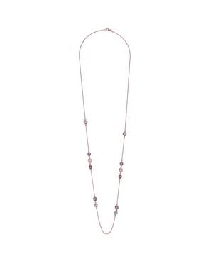 Orphelia 'Fawn' Dames 925 Sterling Zilveren Ketting - Roze ZK-7410