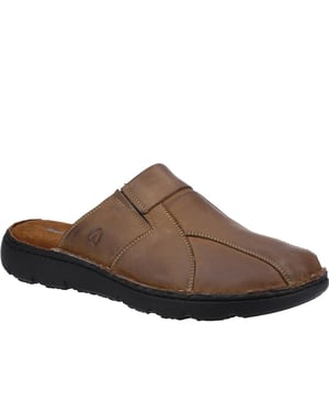 Hush Puppies Mens Carson Leather Mules (Brown)