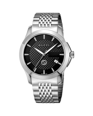 Gucci YA1264106 Dive zwarte wijzerplaat herenhorloge