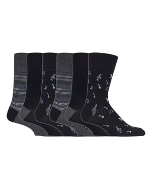Gentle Grip - 6 Pairs Mens Gentle Grip Non Elastic Socks - MGG546