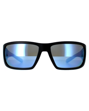 Arnette Rectangle Mens Matte Black Dark Grey Mirror Water Polarized AN4297 Snap II