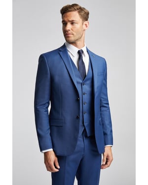 Slim Fit Sharkskin Jacket