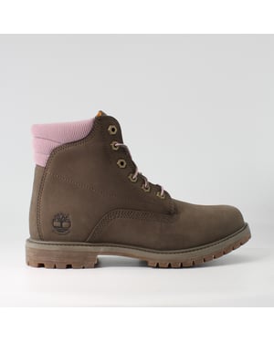 Timberland 6 Inch Premium Navy Nubuck Leren Junioren Lace Up Laarzen A2F3U