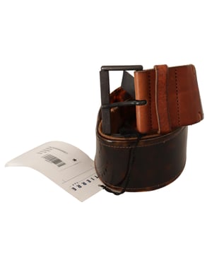 Ermanno Scervino Women's Dark Brown Leather Buckle Waist Belt