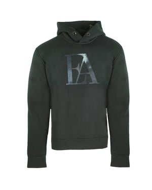 Emporio Armani Large Eagle Logo Svart huvtröja