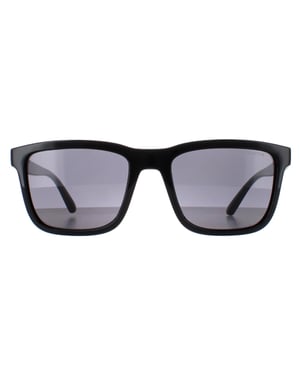 Arnette Rectangle Unisex Matte Black Dark Grey Polarized AN4283 Shyguy