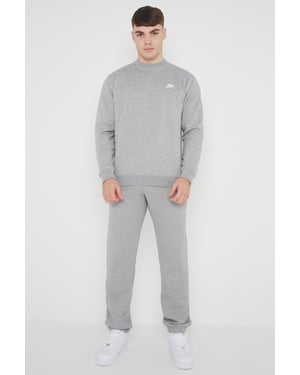 Nike Heren Club Fleece volledig trainingspak set grijs