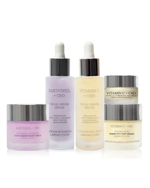 Bakuchiol Serum, Vitamin C Serum, Vitamin C day cream, Bakuchiol Night cream, Vitamin C eye