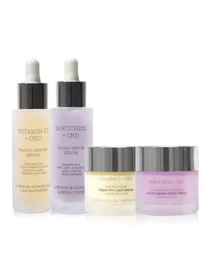 Bakuchiol Serum+ Vitamin C Serum+Vitamin C day cream+ Bakuchiol Night cream