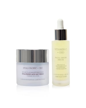 Hyaluronic acid day cream + vitamin c serum