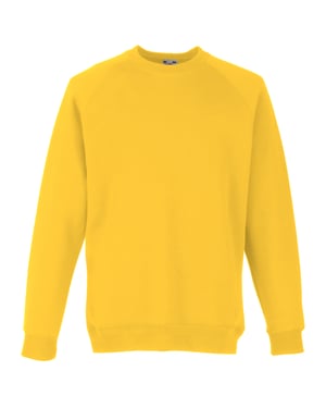 Fruit Of The Loom Kinderen Unisex Raglan mouwen Sweatshirt (Zonnebloem)