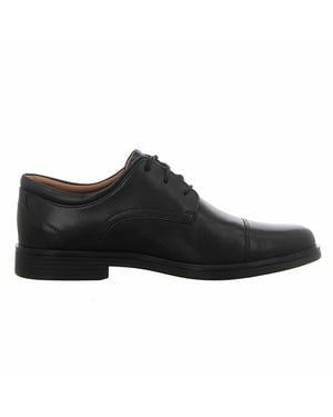 Clarks Un Aldric Cap Mens Black Shoes