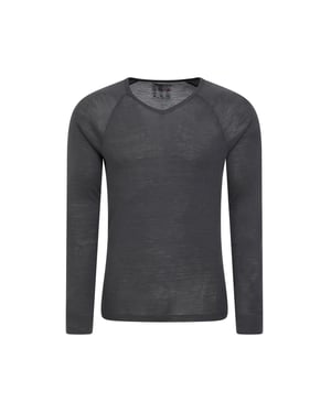 Mountain Warehouse Heren Merino Wol V Hals Base Layer Top (Grijs)