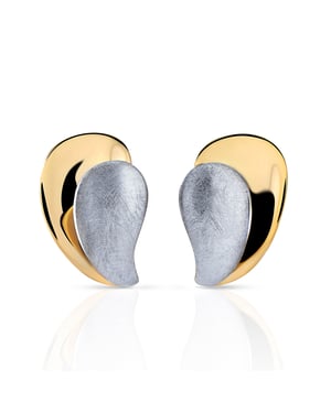 Orphelia 'Ameliana' Dames 925 Sterling Zilveren Stud Oorbellen - Zilver/Goud ZO-7508