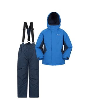 Mountain Warehouse Set med skidjacka och skidbyxor för barn/ungdomar (Blå)