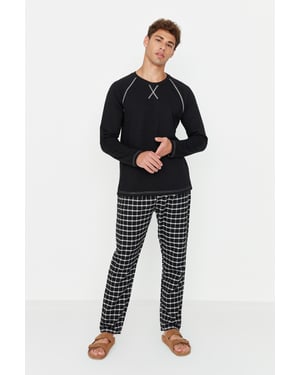 Trendyol Herrar Crew Neck Pyjamas Set