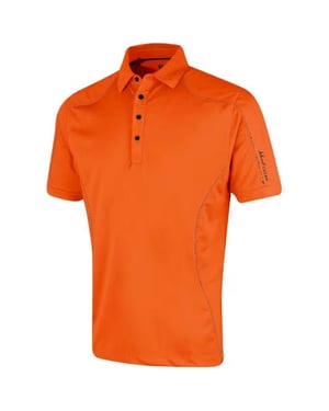 Island Green Heren Gestikt Golf Poloshirt (Gebrande sinaasappel)