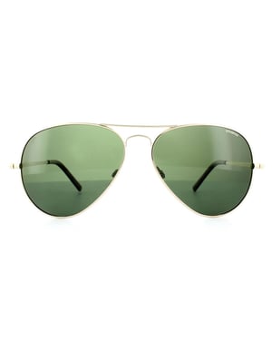 Polaroid Aviator unisex licht goudgroen gepolariseerde zonnebril