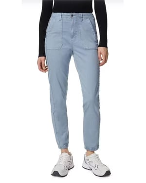 M&S Collection Dames Katoenmix Slim Fit Enkel Grazer Joggers Hemelsblauw