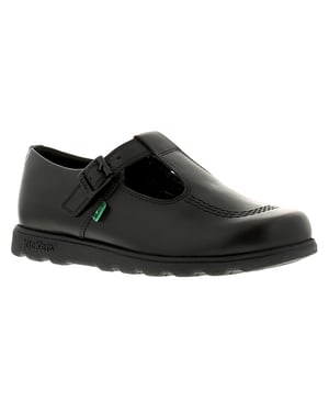 Kickers Womens Shoes Work School Fragma T Buckle Leather black