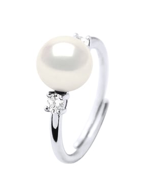 DIADEMA - Ring - Real Freshwater Pearls - White