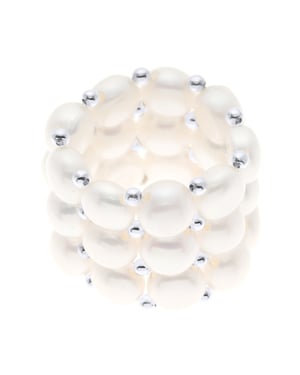 DIADEMA - Ring - Real Freshwater Pearls - White