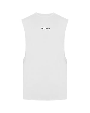 BoxRaw SMRT-TEC Mens White Muscle Tank Top