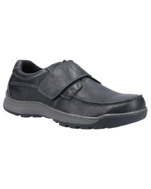 Hush Puppies Mens Casper Leather Shoes (Black)