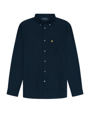Lyle & Scott donker marineblauw shirt met lange mouwen