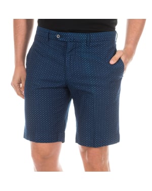 Recht gesneden denim herenbroek met zomen HM800752
