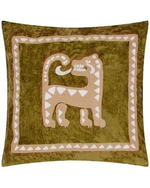 Wylder Dynasty Tiger Embroidered Chenille Cushion Cover