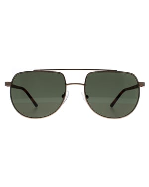 Calvin Klein Aviator Mens Matte Light Gold Green CK20301S