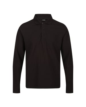Regatta Heren Pro Poloshirt Met Lange Mouwen (Zwart)