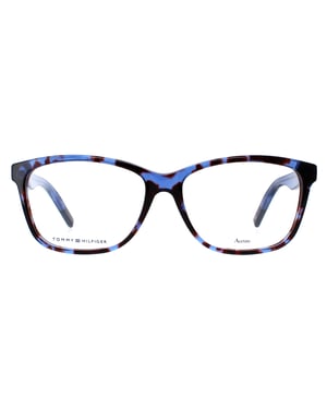 Tommy Hilfiger Rectangle Womens Blue Tortoise Glasses