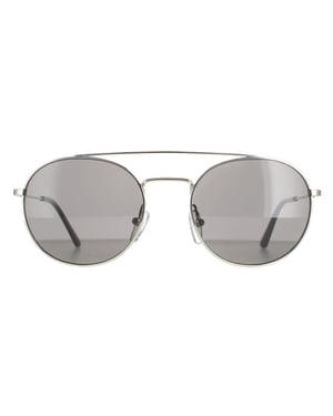 Calvin Klein Round Unisex Silver Grey CK18116S