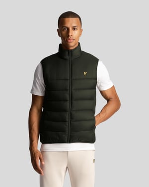 Lyle & Scott Vadderad Gilet i Olivgrön