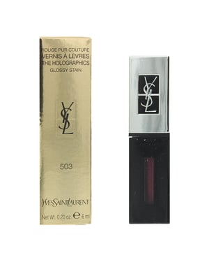 Yves Saint Laurent The Holographics #503 Neon Plum Liquid Lipstick Glossy Stain 6ml