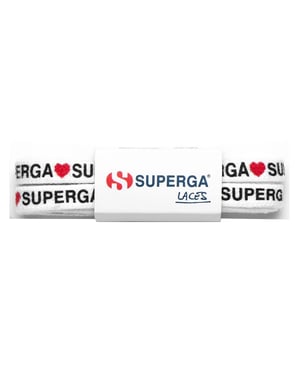 Superga Heart Logo Shoe Laces (White/Red/Navy)