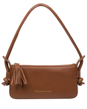 'Taylor' Chestnut Nappa Leather Grab Bag