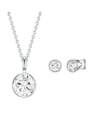 Rafaela Donata Female Sterling Silver Set (Necklace + Earring)