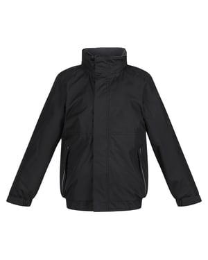 Regatta Kids Unisex Thermoguard Fleece Lined Dover Jacket (Winddicht & Waterdicht) (Zwart/Ash)