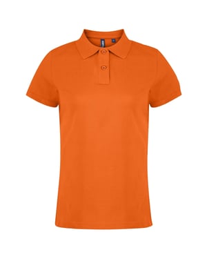 Asquith & Fox Womens/Ladies Plain Short Sleeve Polo Shirt (Orange)