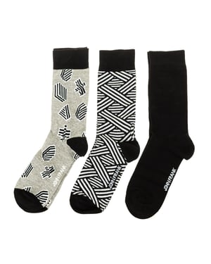 Pack-3 High-top socks with anti-pressure cuff JF3LSMC01-MULTICOLOR man