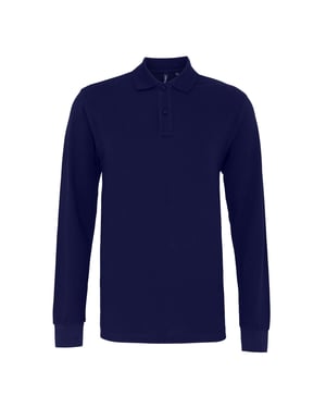 Asquith & Fox Mens Classic Fit Long Sleeved Polo Shirt (Navy)